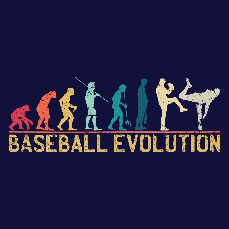 Baseball Evolution Illustration