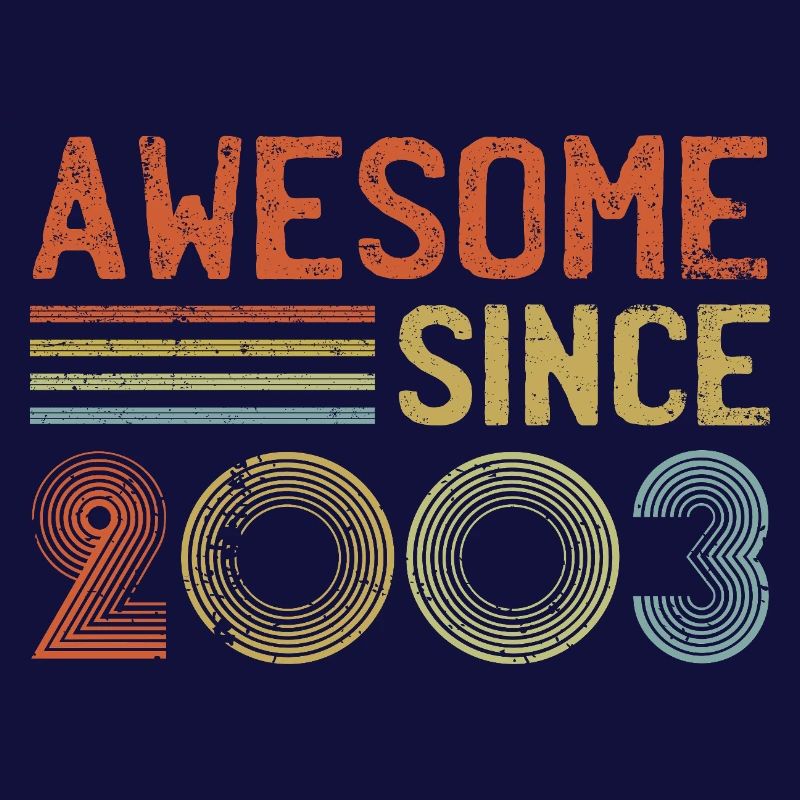 Texte du graphique de célébration rétro 2003