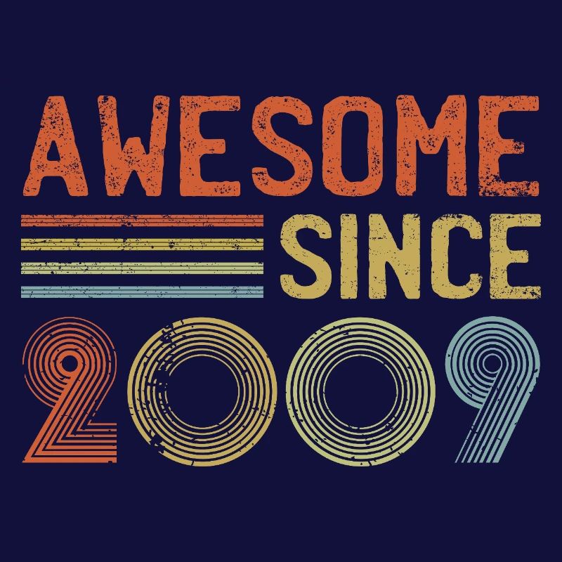 Retro 2009 Celebration Typography