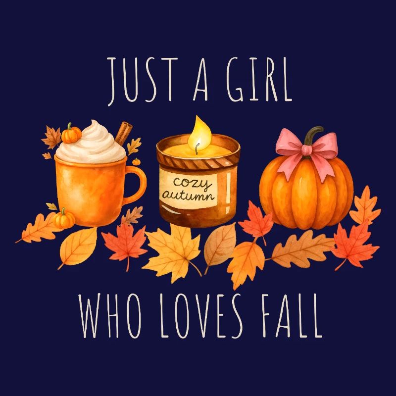 Nur ein Mädchen das Herbst liebt