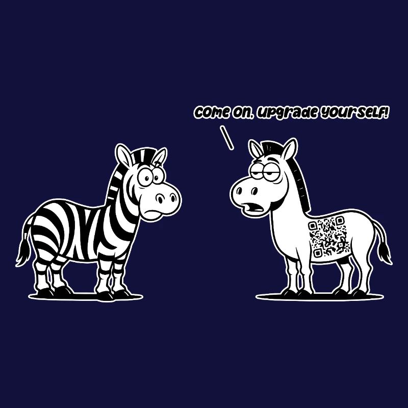 Funny Zebra with QR Code Upgrade