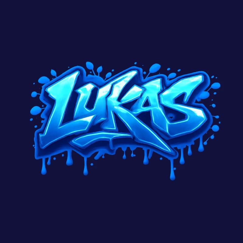 Graffiti LUKAS Name Gift Ideal Printable