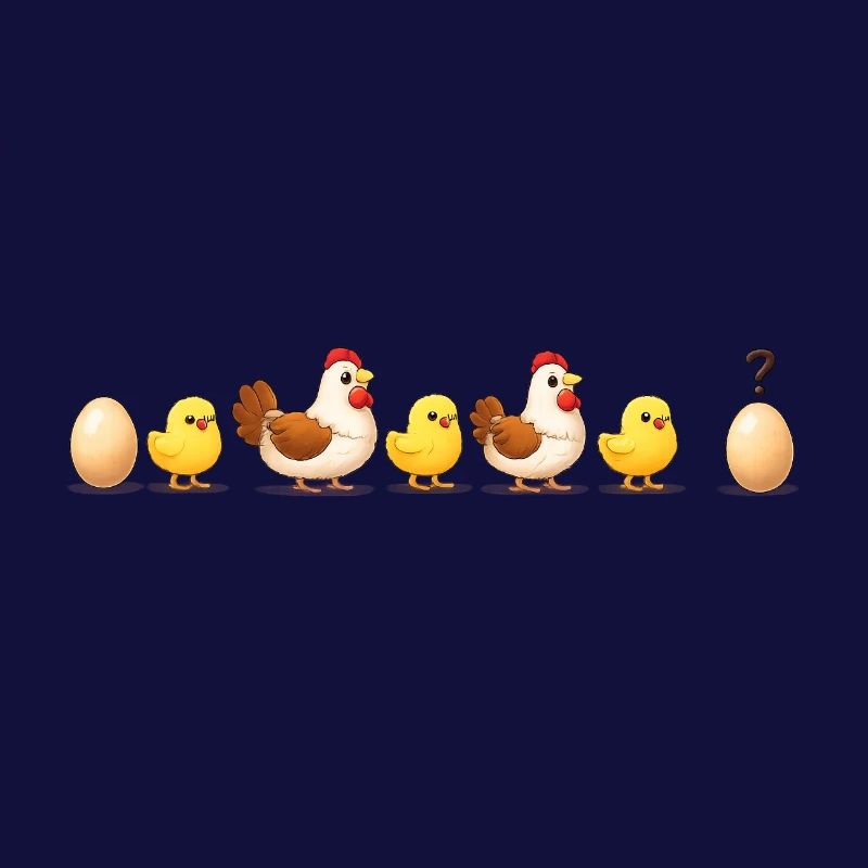 Evolution egg chick hen darwin