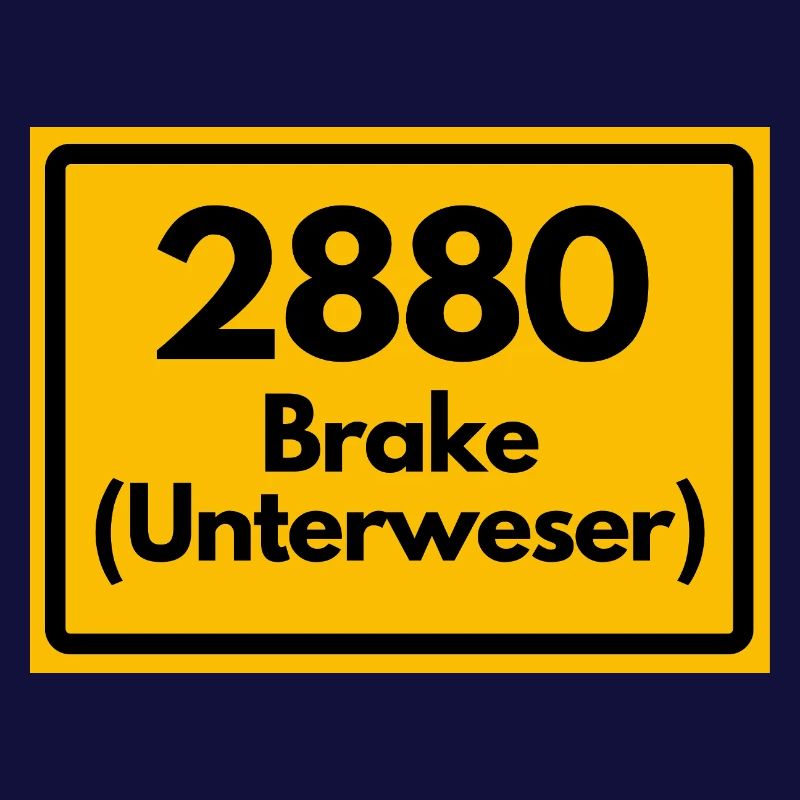 OLD POSTCODE ZIP CODE RETRO 2880 BRAKE UNTERWESER!