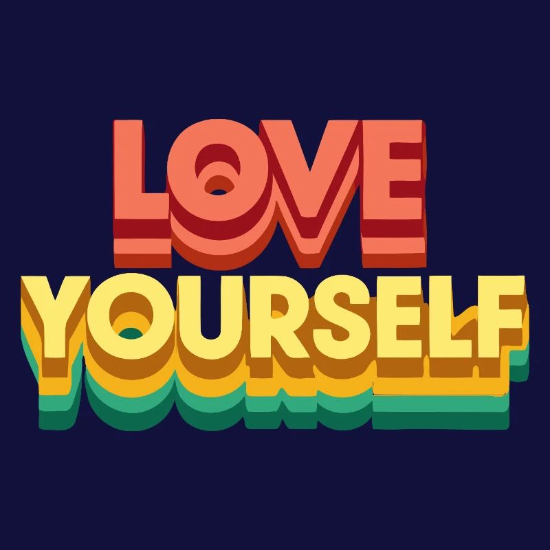 Retro Regenbogen-Selbstliebe