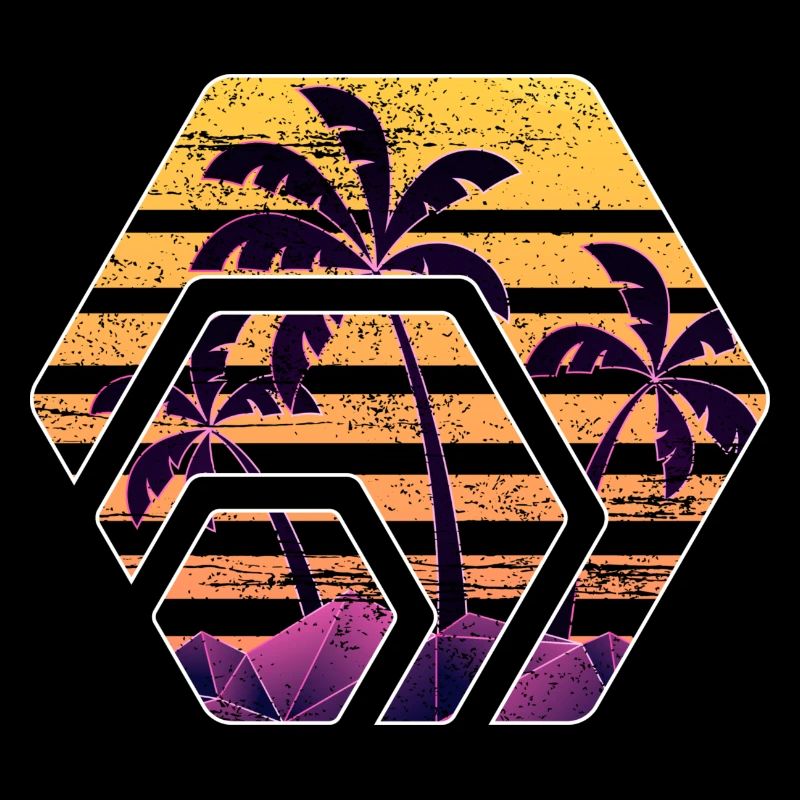 Hex token sunset, hex palm beach sunset