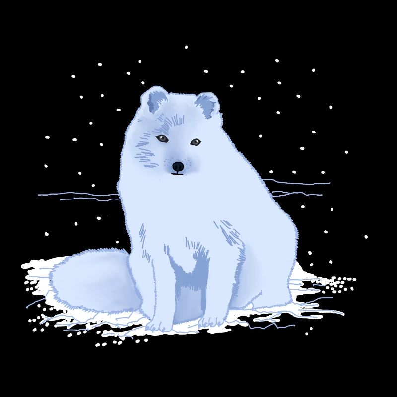 Polarfuchs im Schnee