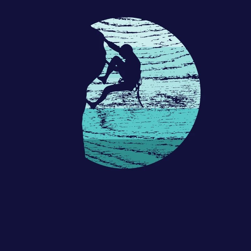 Klettern Kletterer Boulderer Retro