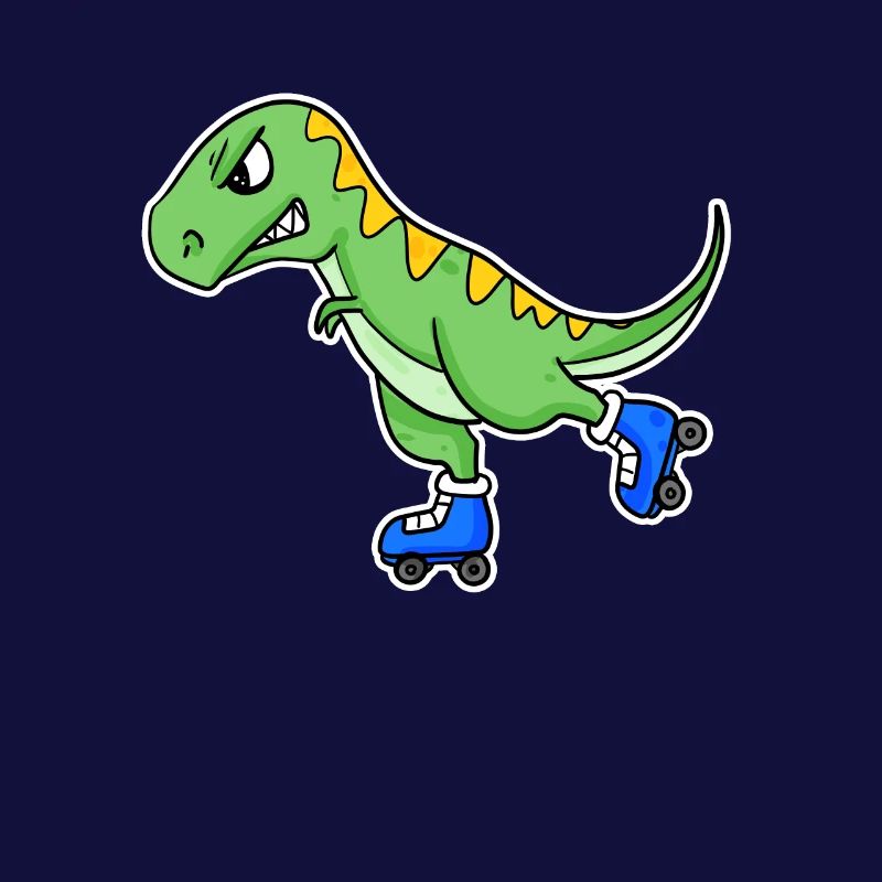 Inline Skating Dinosaur