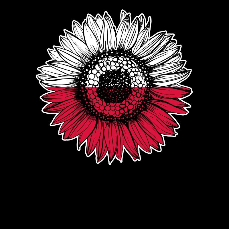 Pologne Drapeau Tournesol