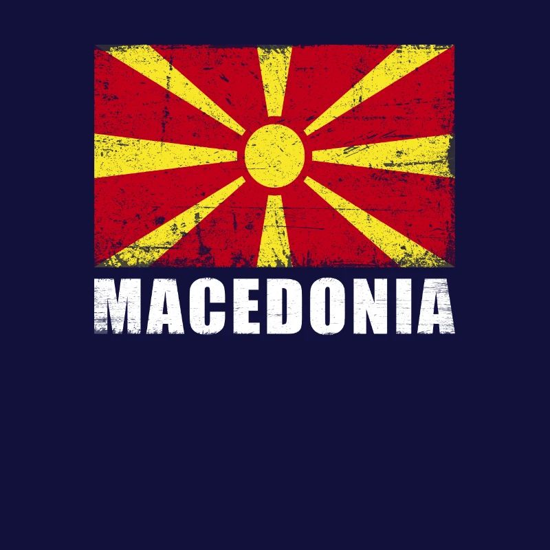 Drapeau de la Macédoine Grunge Drapeau de la Macédoine