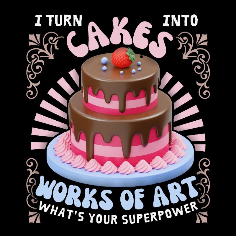 Kuchen backen, Torte, Bäcker, lustiger Spruch