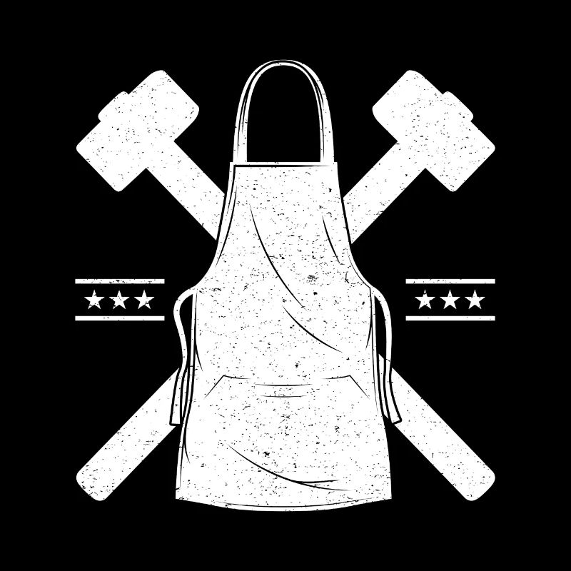 Blacksmithing Anvil Apron & Hammer Gift Idea