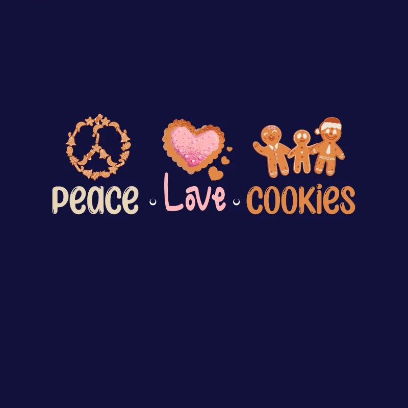 Paix amour biscuits de Noël