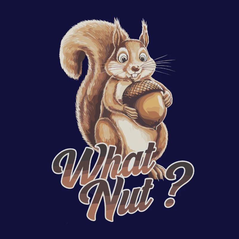 Nettes Eichhörnchen hält Eichel What Nut