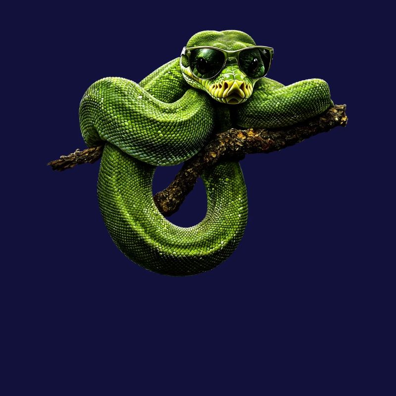 Arbre vert Python Serpents Amoureux Terrarium