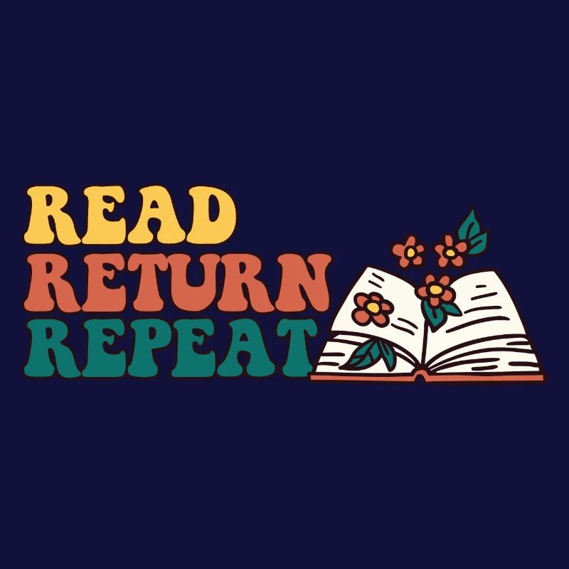 Librarian Read Return Repeat Library Worker Book