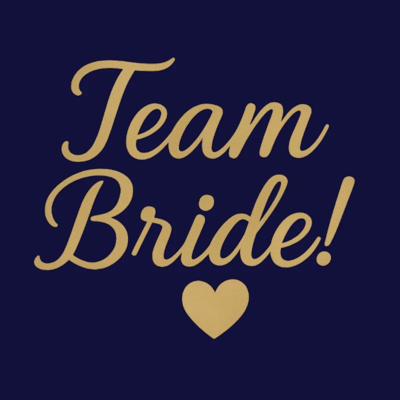 Conception de script d’or de l’équipe Bride. Mariage