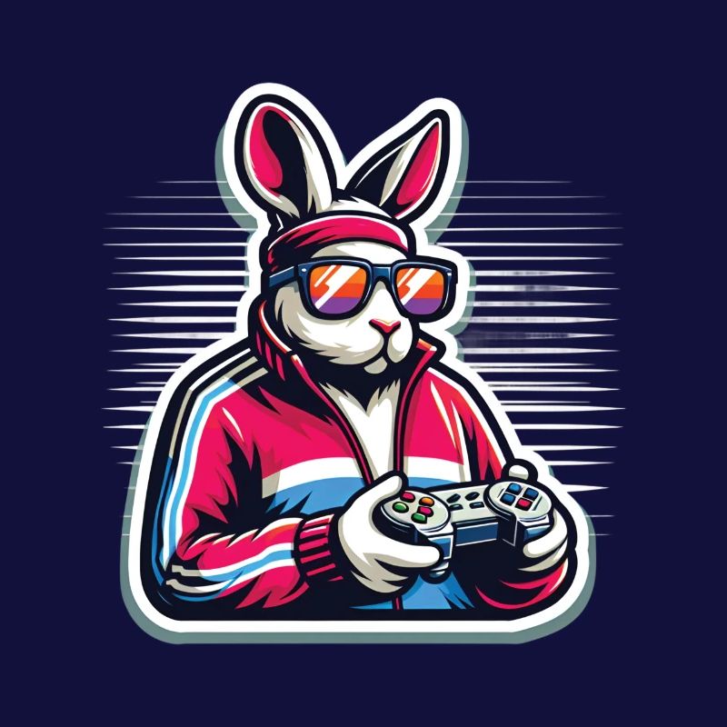 Cooler Gamer Hase Mit Controller