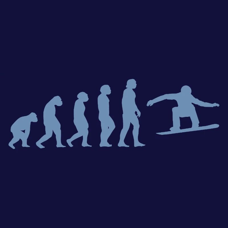 Snowboarder Evolution Silhouette Minimaliste