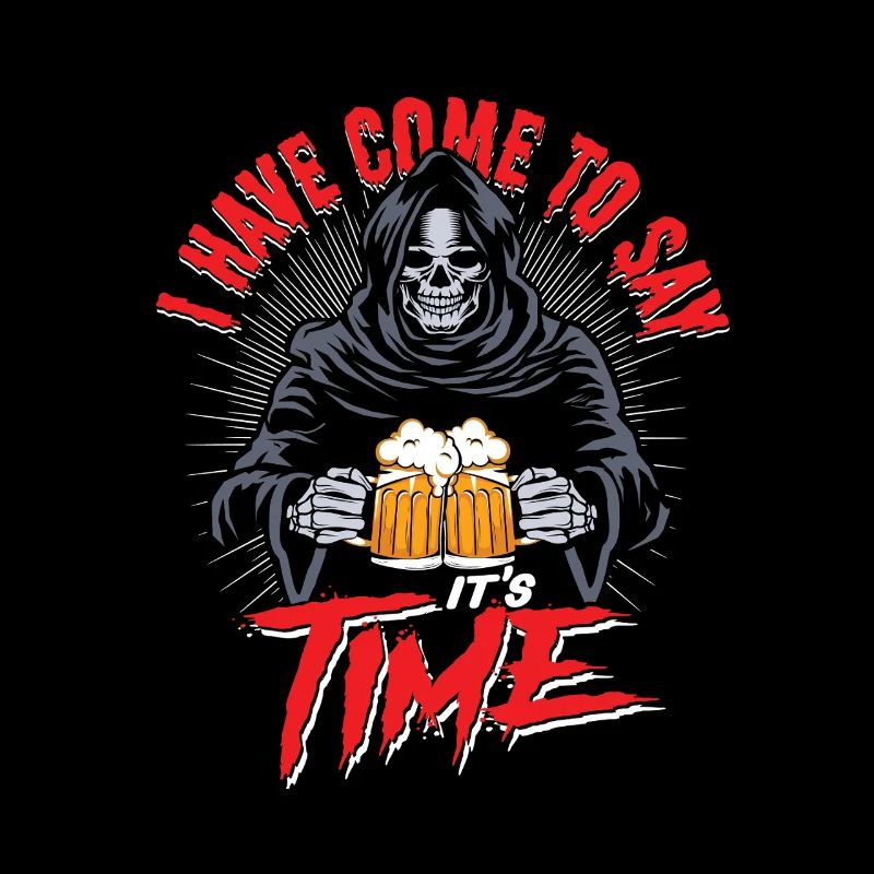 Grim Reaper Beer Time Has Come Funny