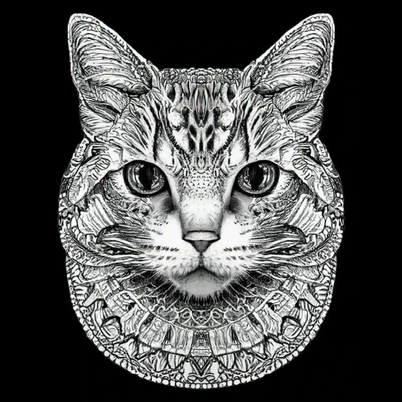 STYLIZED CAT MANDALA