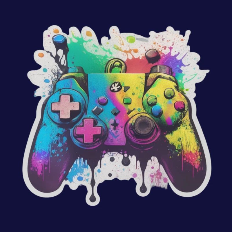 Gaming Controller Rainbow Splash