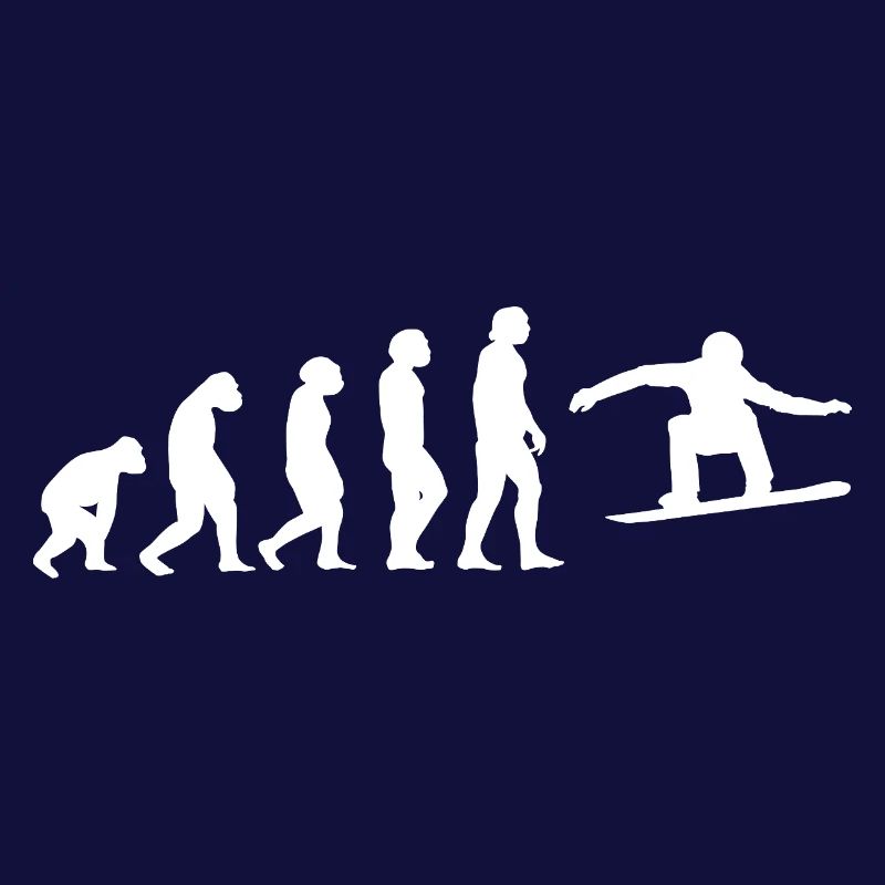 Snowboarder Evolution Silhouette Minimaliste