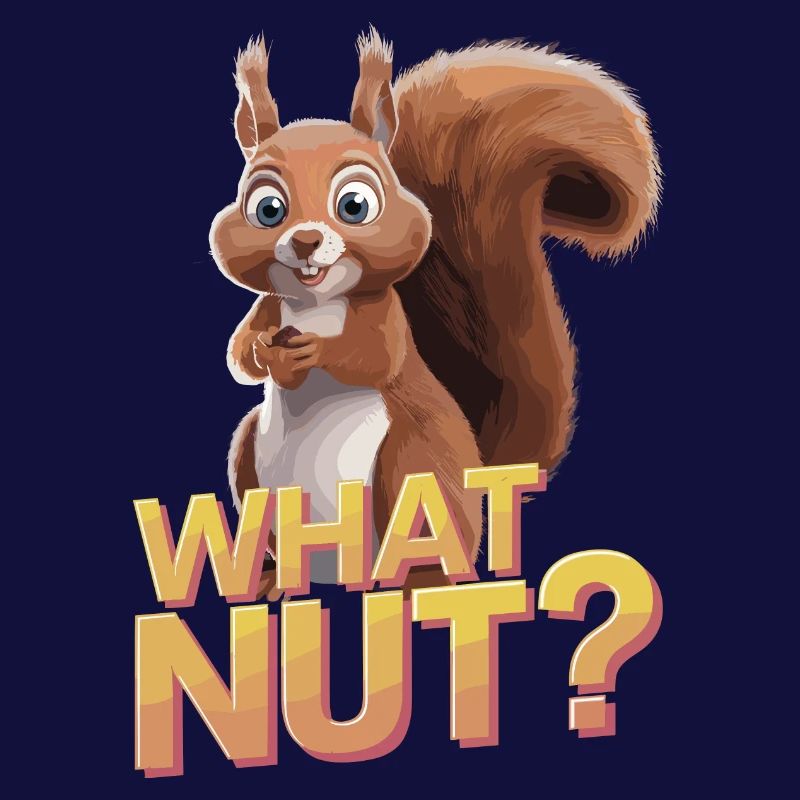Nettes Eichhörnchen hält Eichel What Nut