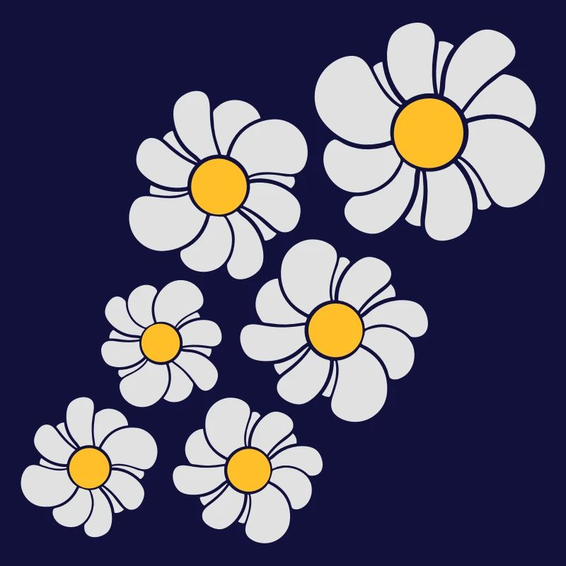 pattern design blue flower daisy buttercup daisy b
