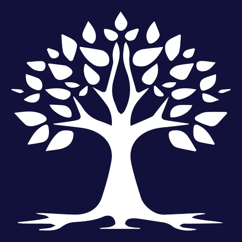 Stylized Tree Simple Tattoo Logo