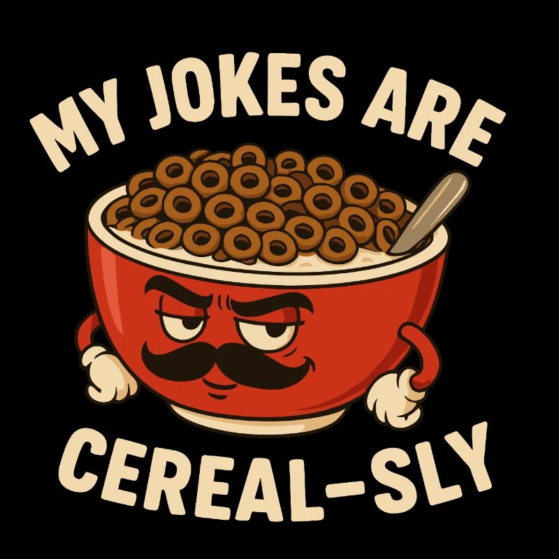 Cereal Sly Funny Breakfast Pun Dad Joke
