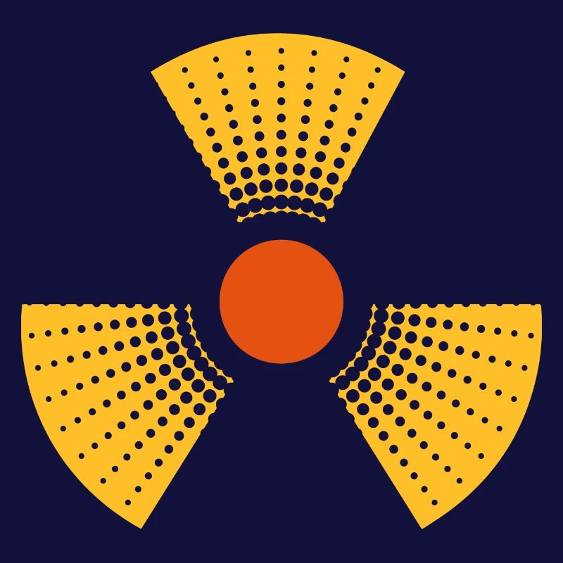 glow atom symbol radioactive atomic sign gef