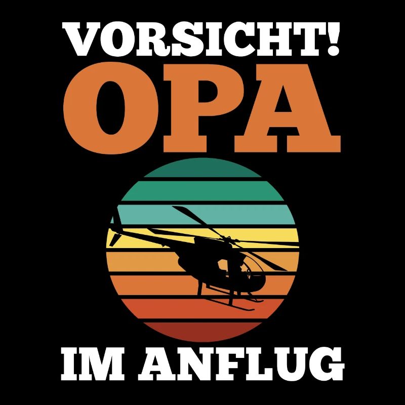 Opa Großvater Pilot Helikopter Hubschrauber