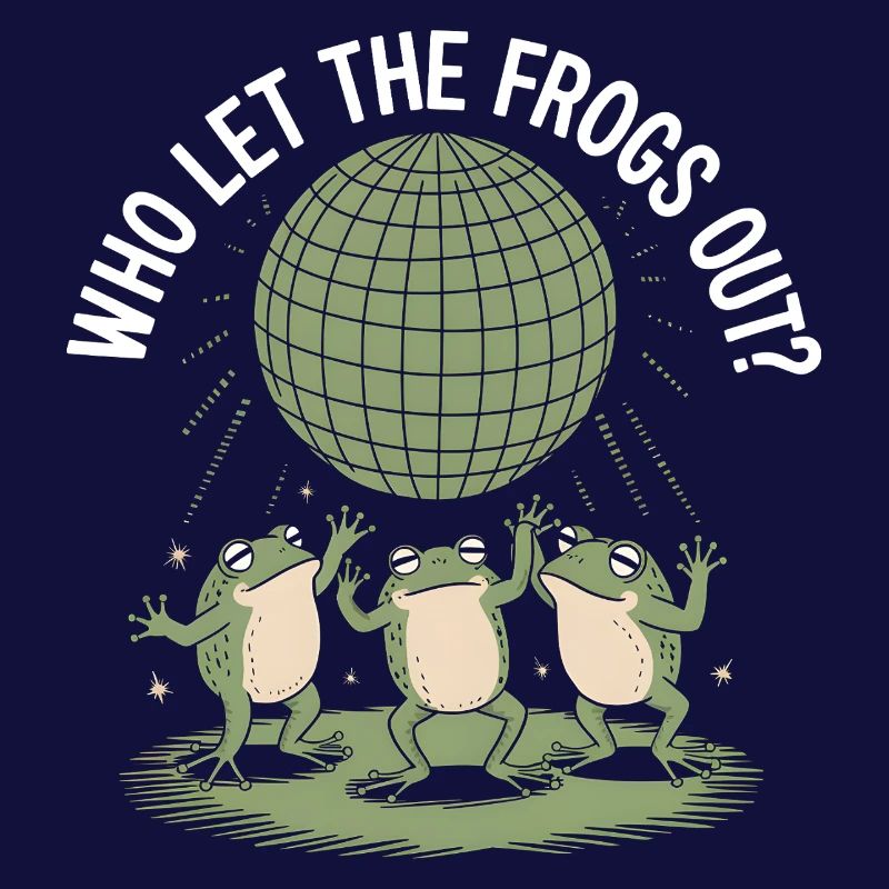 Qui a laissé sortir les Frogs ? - Autocollant de grenouille mignonne