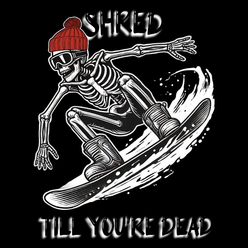 Skeleton Snowboarder