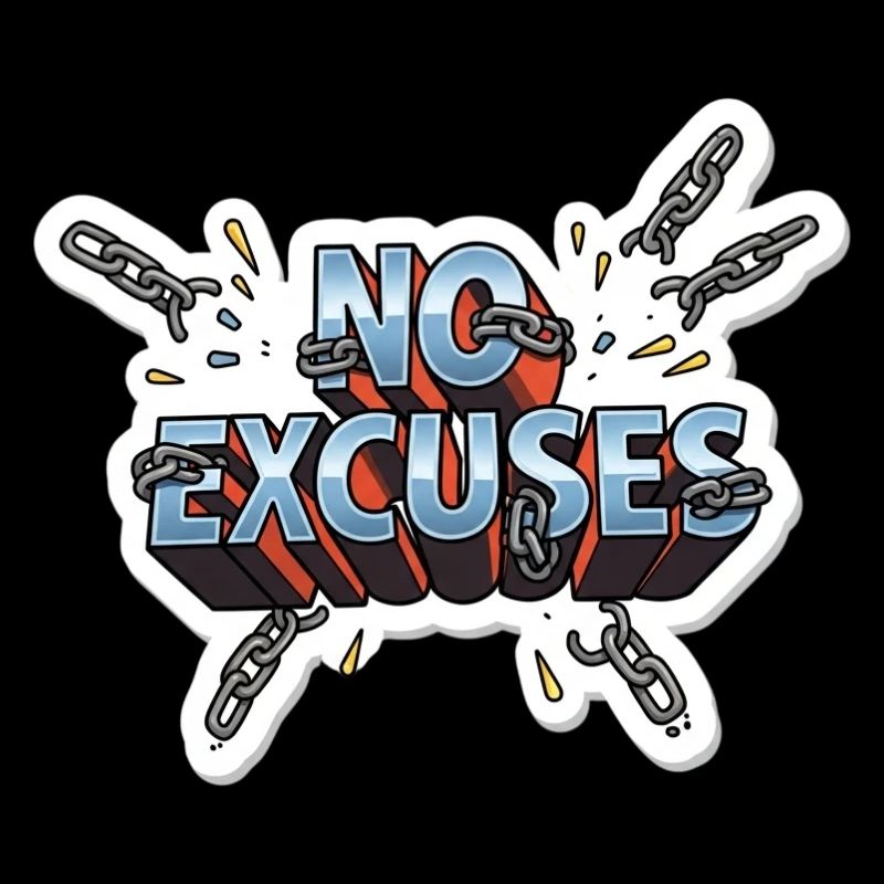 No Excuses Chains Graphic Tee