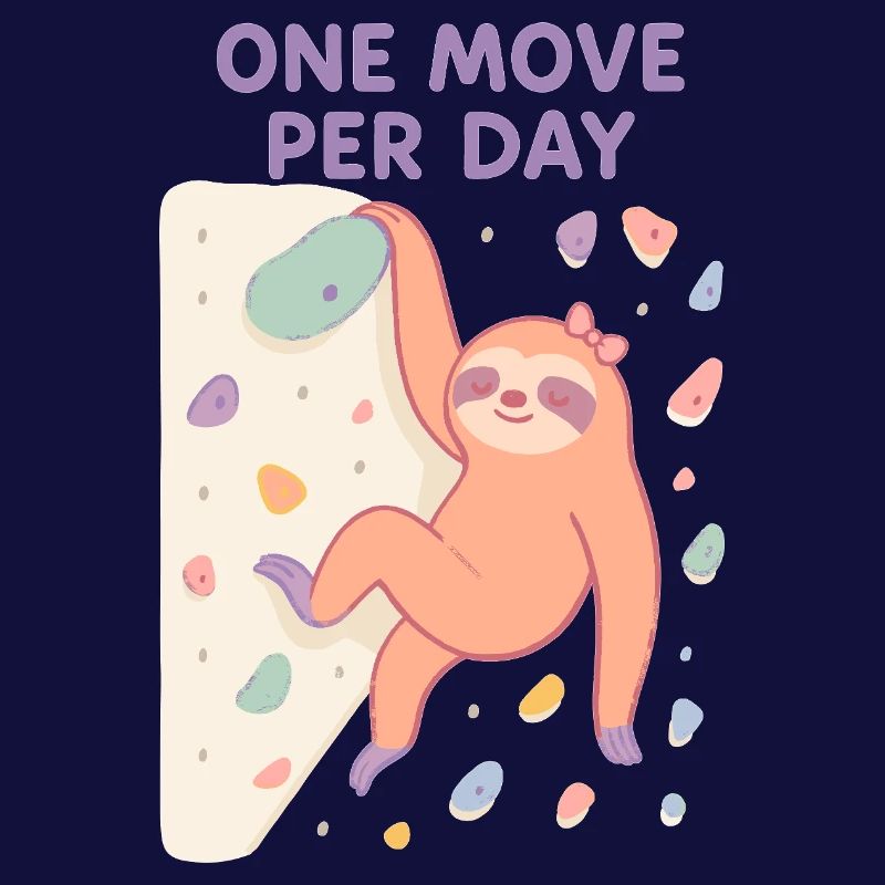 Faultier Bouldern: One Move Per Day Design