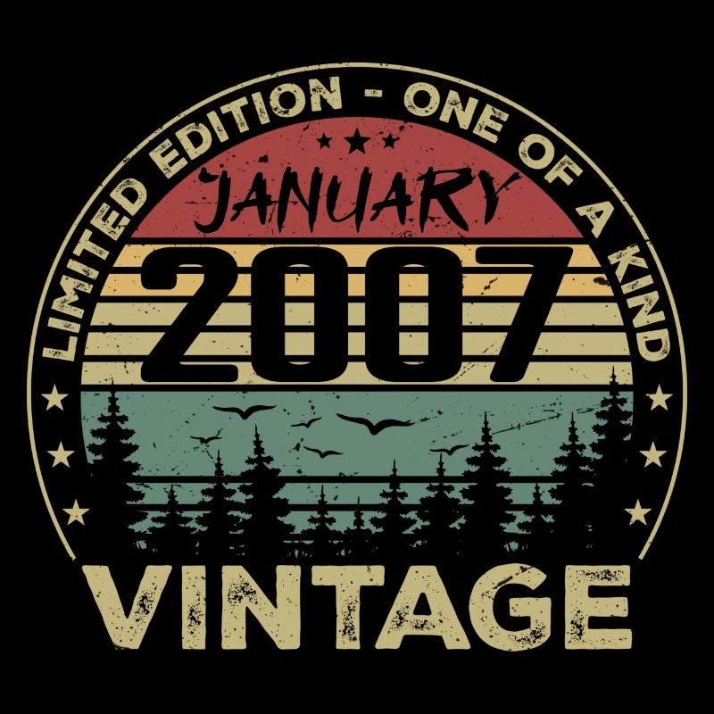 Vintage Janvier 2007 Anniversaire Janvier 2007