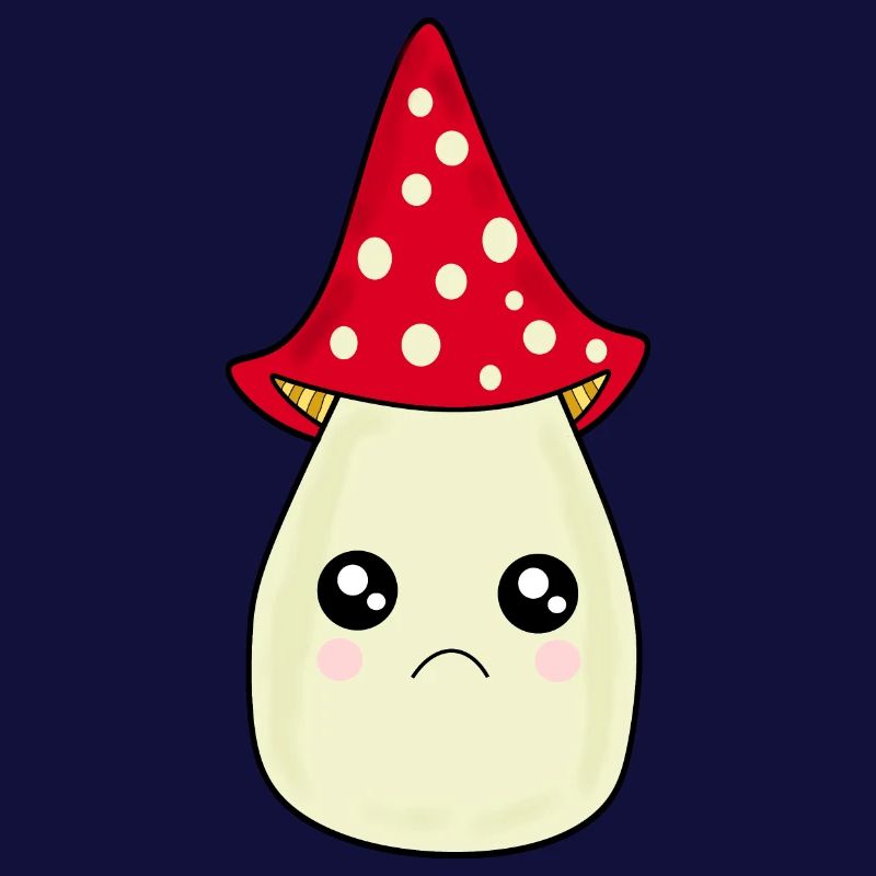 Kawaii champignon Toadstool mignon rouge avec visage