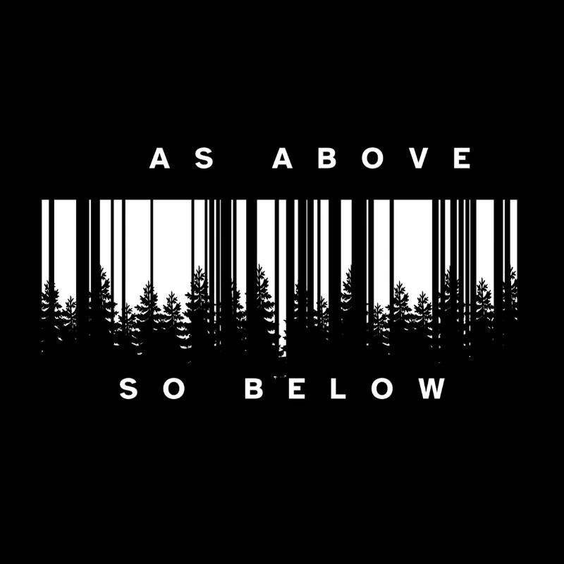 As Above So Below Forest Barcode