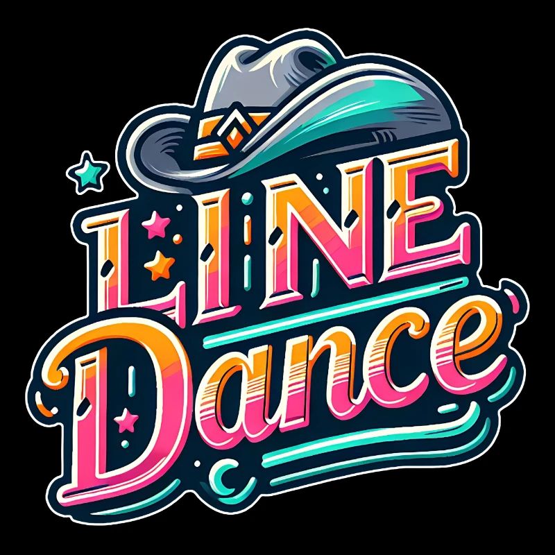 Conception de danse en ligne colorée