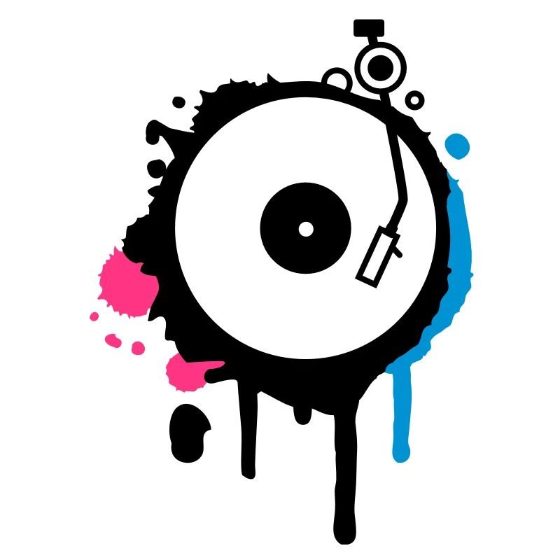 une table tournante et bras de lecture des graffit