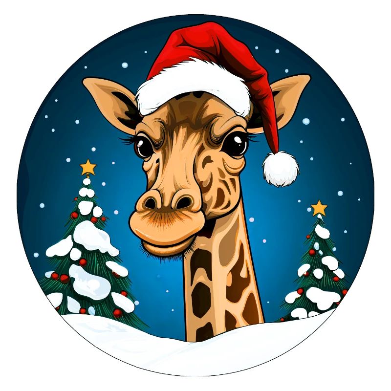 Weihnachtsmann Giraffe