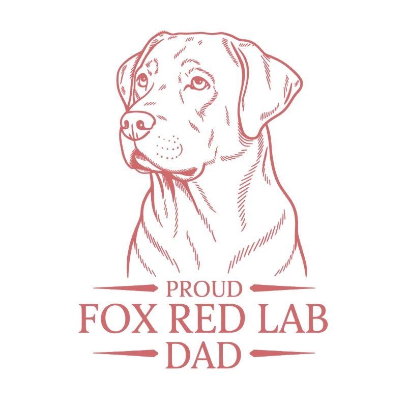 Proud Fox Red Lab Dad