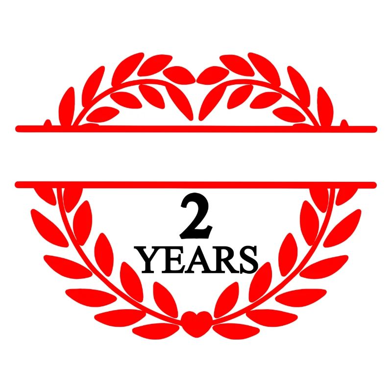 Laurel wreath heart shape 2 years
