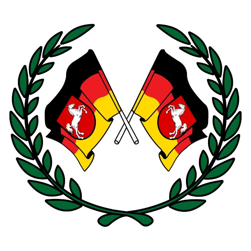 Flags Lower Saxony laurel wreath