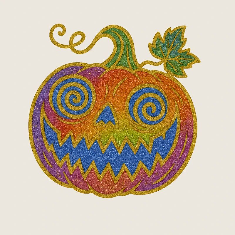 Psychedelic Halloween Pumpkin