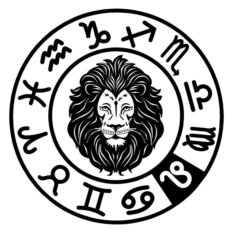 Sternzeichen Löwe im Kreis der zwölf Zeichen