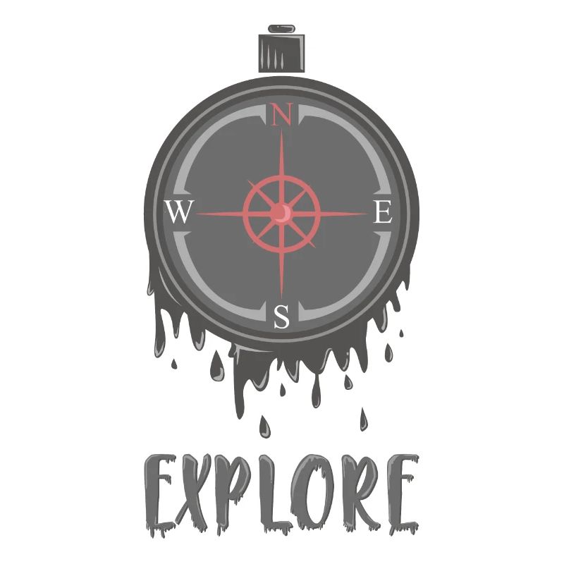 Discover - North Pole - Compass - Explorer design